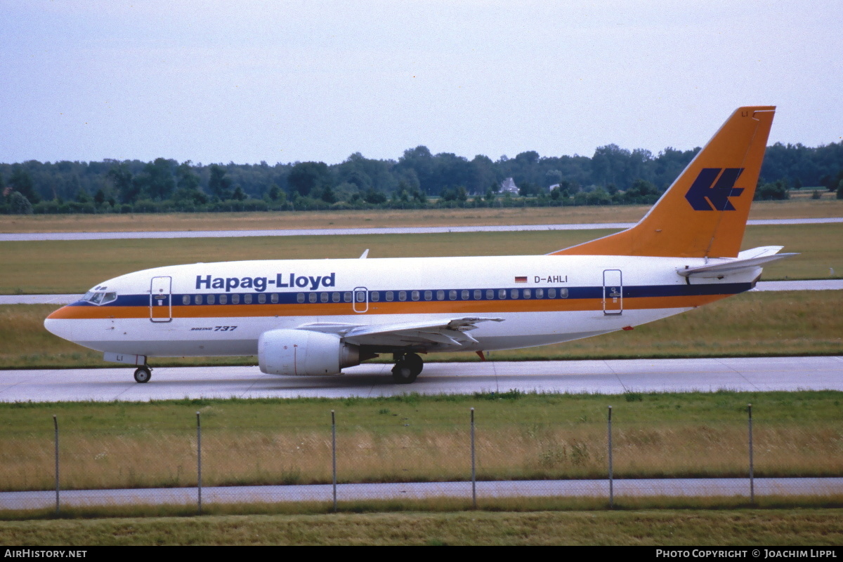 Aircraft Photo of D-AHLI | Boeing 737-5K5 | Hapag-Lloyd | AirHistory.net #469006