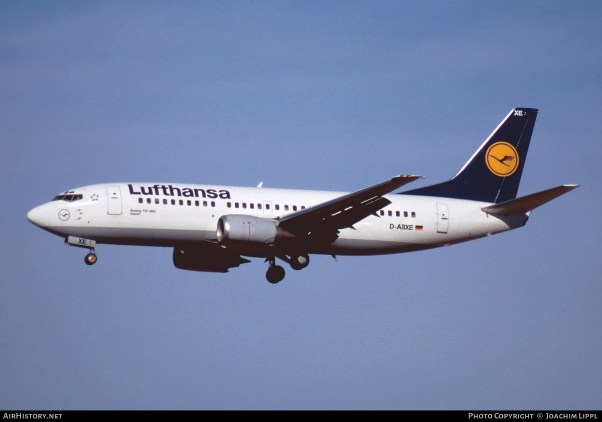 Aircraft Photo of D-ABXE | Boeing 737-330 | Lufthansa | AirHistory.net #469016