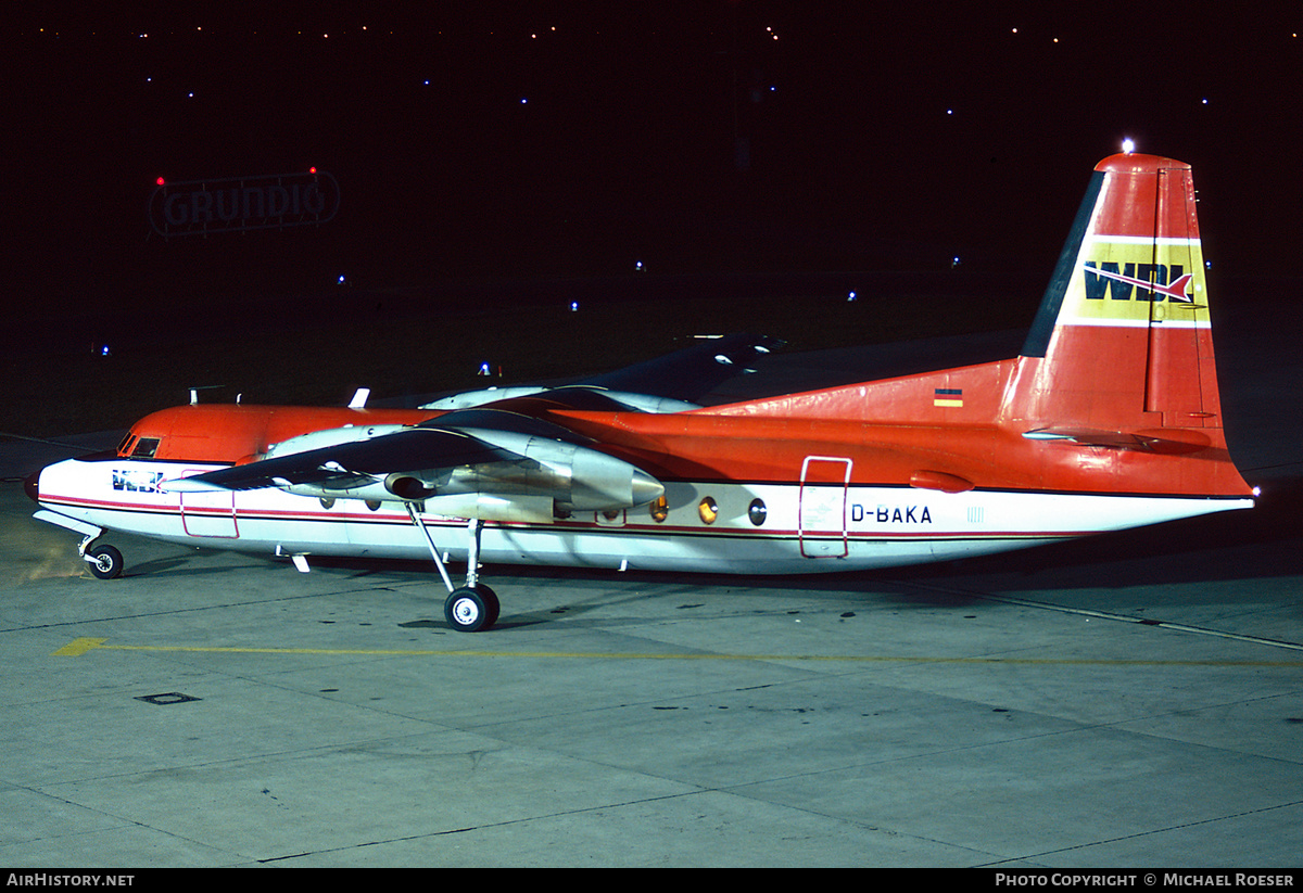 Aircraft Photo of D-BAKA | Fokker F27-100 Friendship | WDL Aviation | AirHistory.net #469063