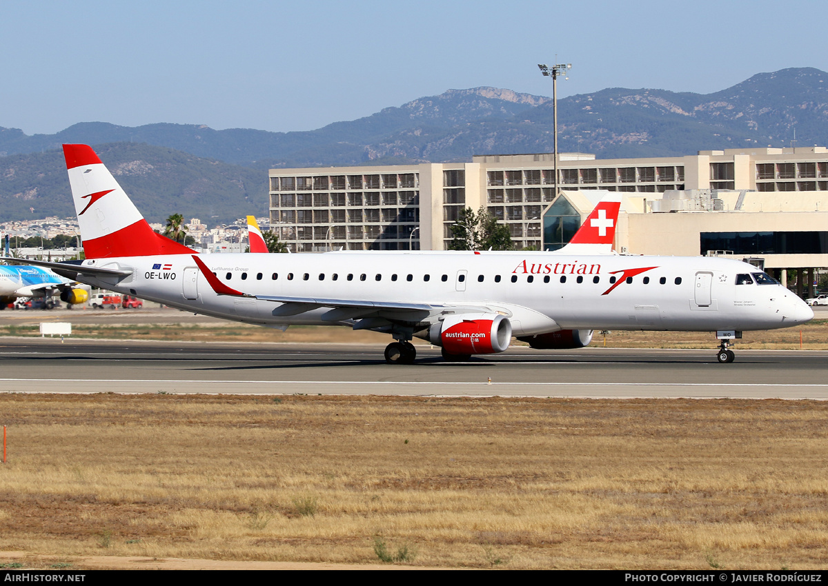Aircraft Photo of OE-LWO | Embraer 195LR (ERJ-190-200LR) | Austrian Airlines | AirHistory.net #469100