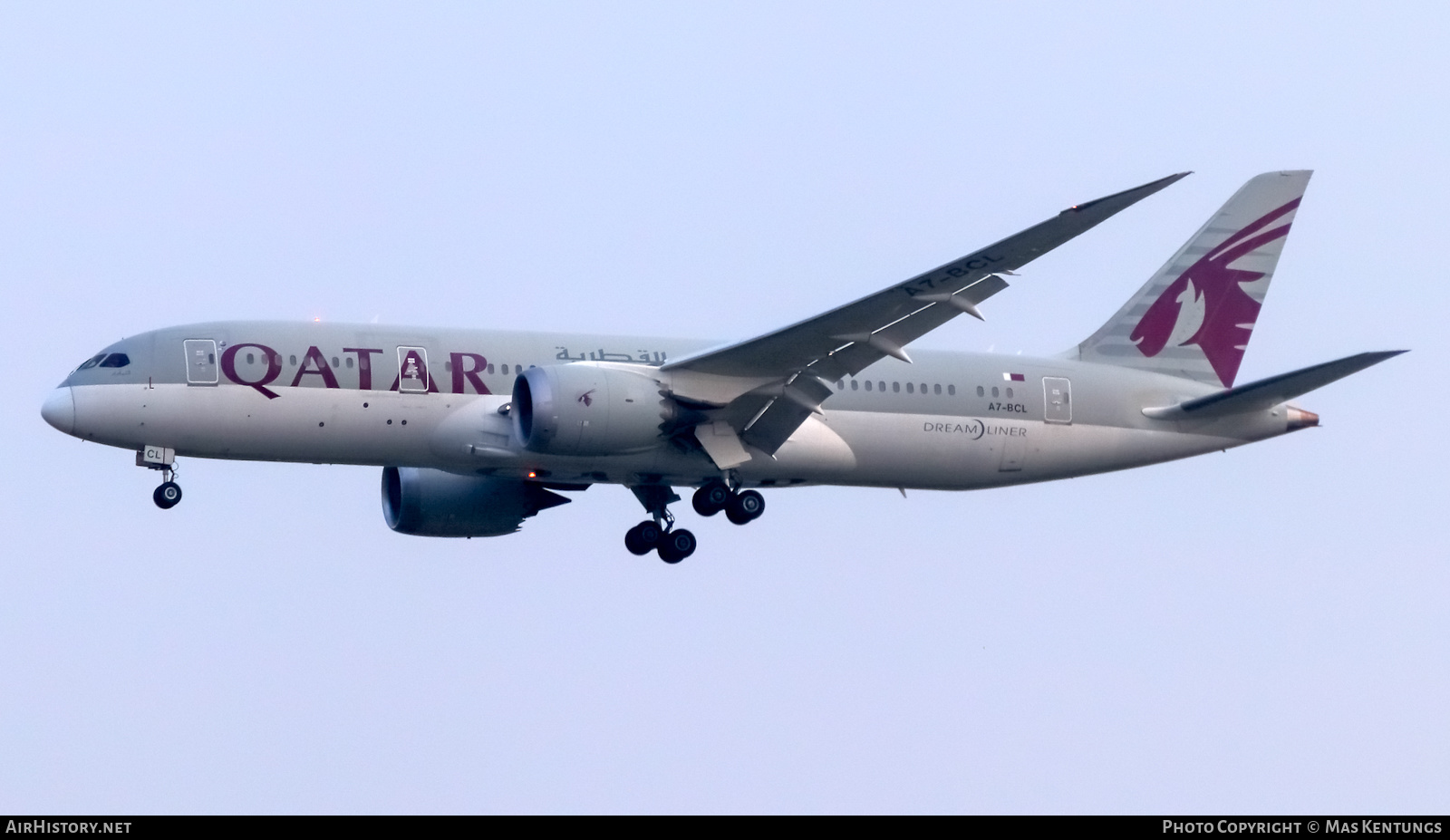 Aircraft Photo of A7-BCL | Boeing 787-8 Dreamliner | Qatar Airways | AirHistory.net #469262