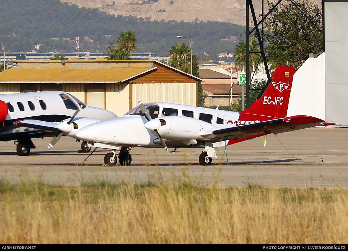 Aircraft Photo of EC-JFC | Piper PA-34-220T Seneca III | Panamedia International Flight School | AirHistory.net #469364