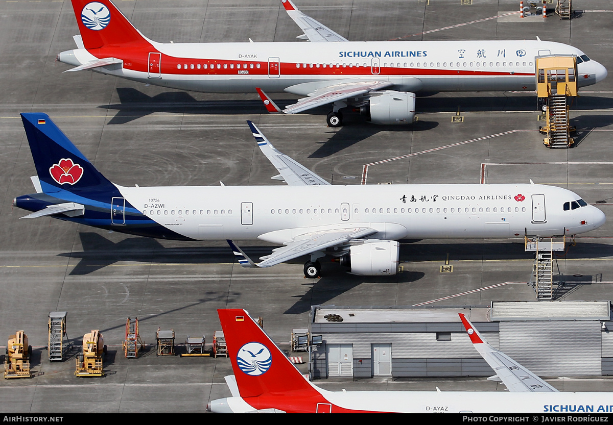 Aircraft Photo of D-AZWI / B-327M | Airbus A321-271NX | Qingdao Airlines | AirHistory.net #469391