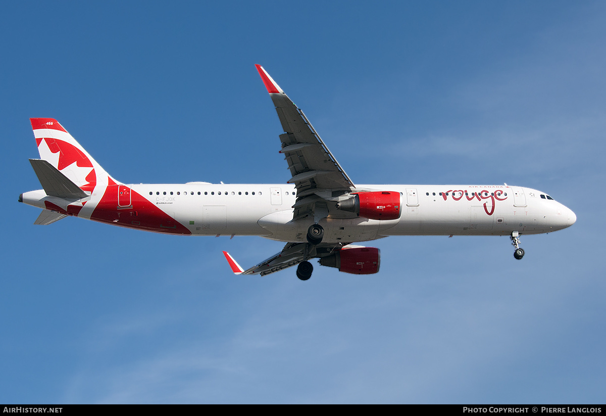 Aircraft Photo of C-FJOK | Airbus A321-211 | Air Canada Rouge | AirHistory.net #469420
