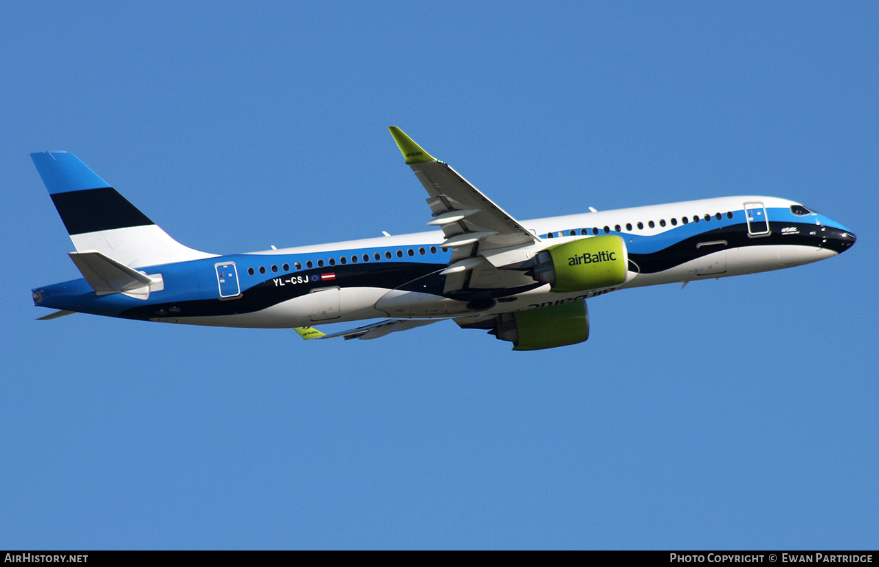 Aircraft Photo of YL-CSJ | Airbus A220-371 (BD-500-1A11) | AirBaltic | AirHistory.net #469458