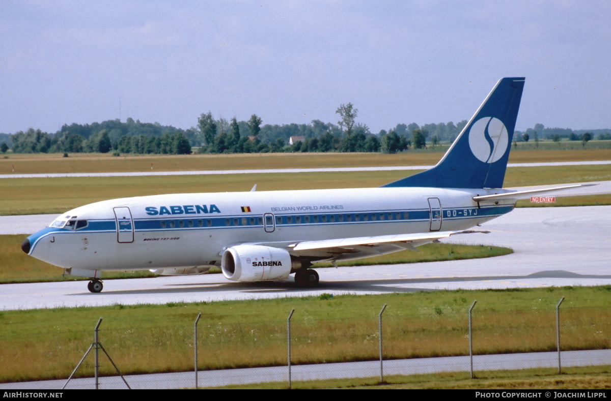 Aircraft Photo of OO-SYJ | Boeing 737-529 | Sabena | AirHistory.net #469565