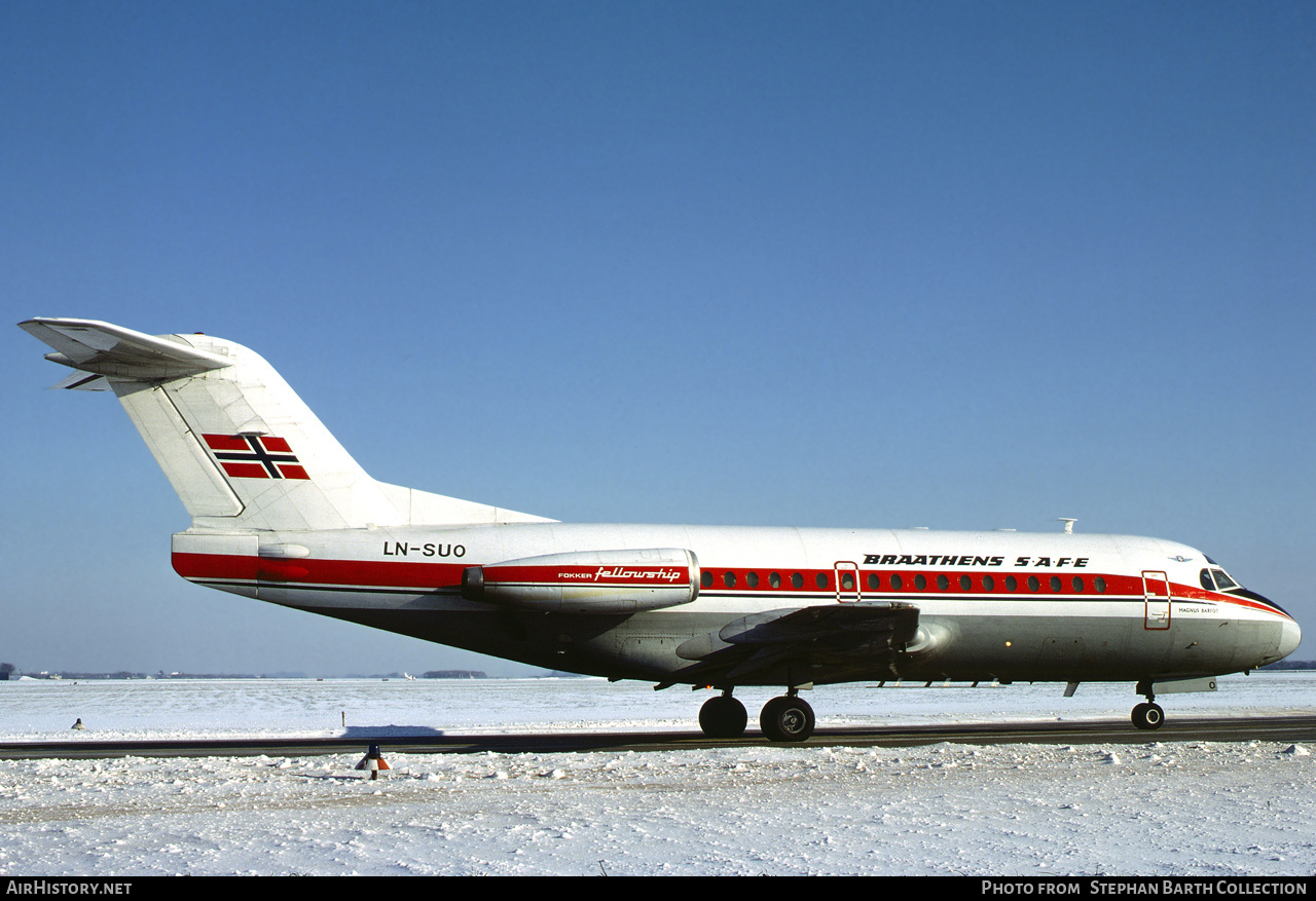 Aircraft Photo of LN-SUO | Fokker F28-1000 Fellowship | Braathens SAFE | AirHistory.net #469787