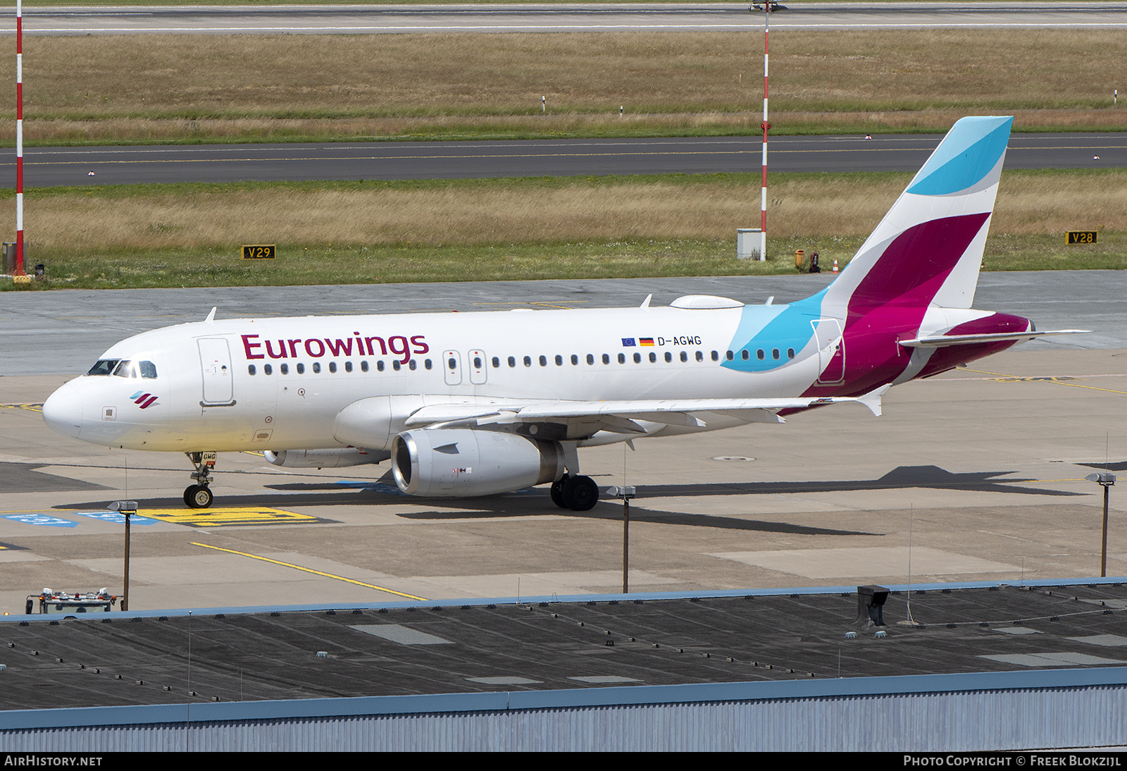 Aircraft Photo of D-AGWG | Airbus A319-132 | Eurowings | AirHistory.net #469853