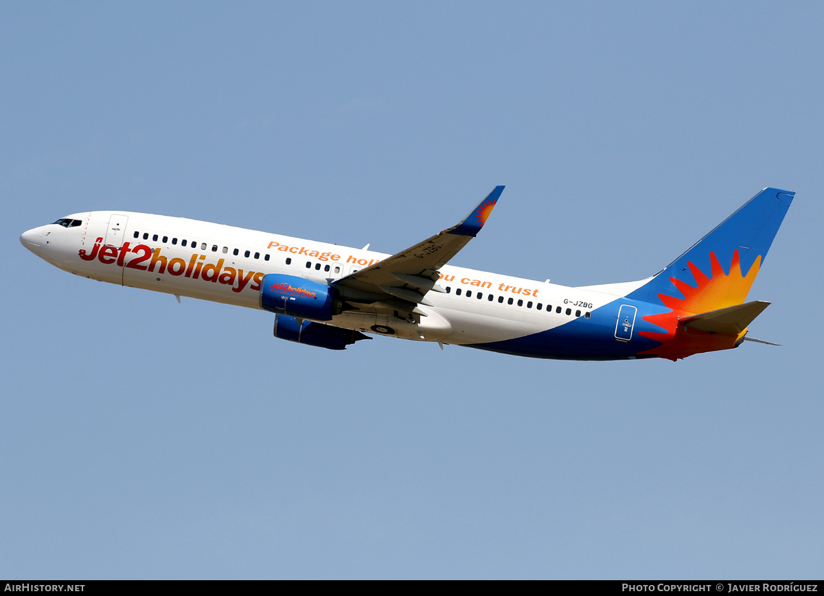 Aircraft Photo of G-JZBG | Boeing 737-800 | Jet2 Holidays | AirHistory.net #469906