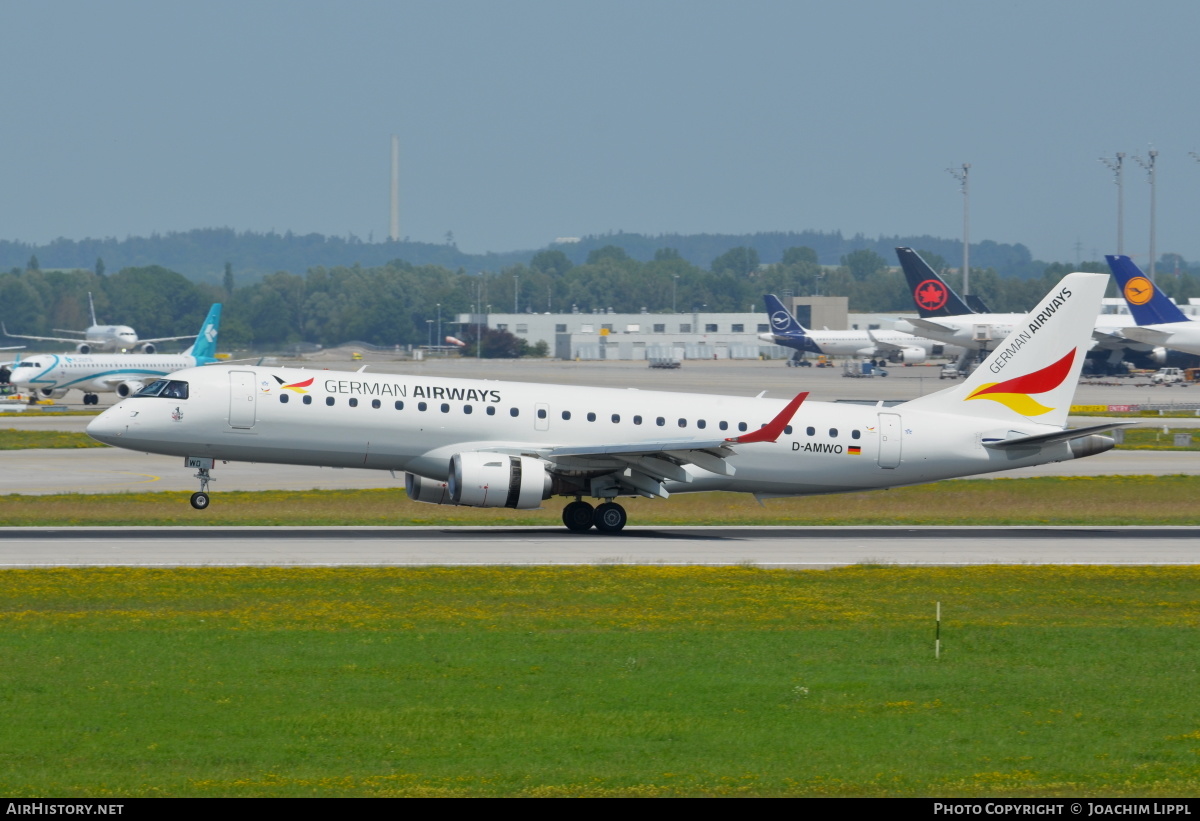 Aircraft Photo of D-AMWO | Embraer 190AR (ERJ-190-100IGW) | German Airways | AirHistory.net #470051