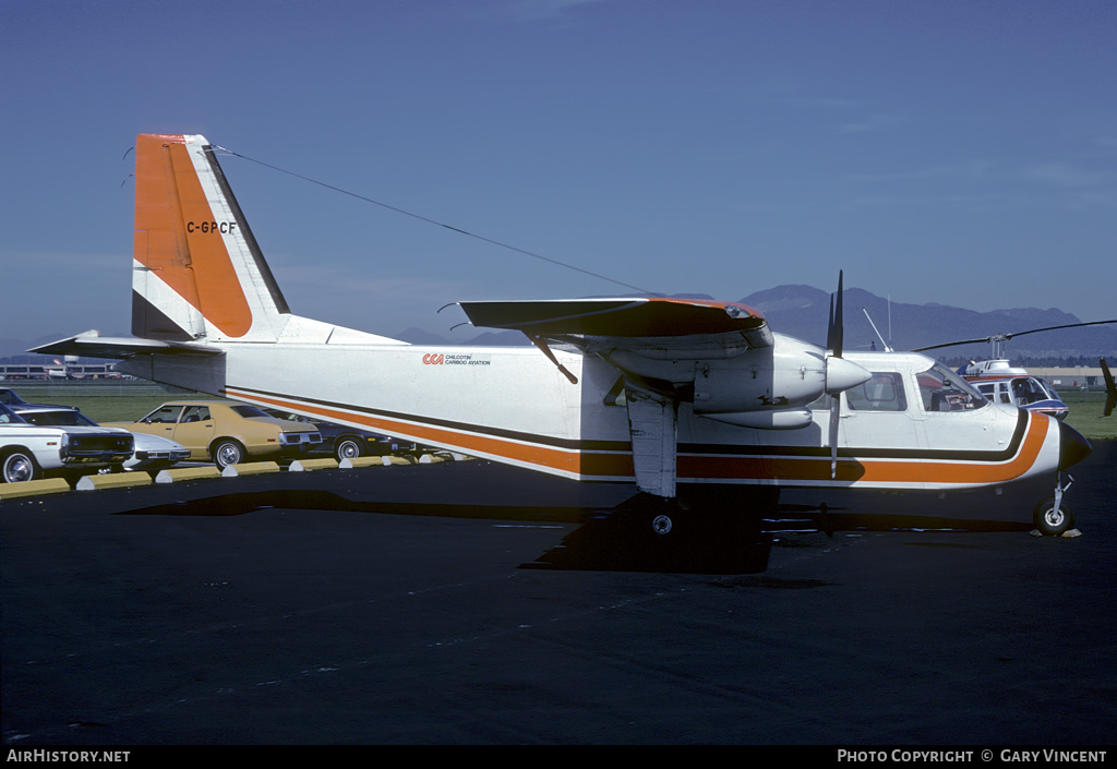 Aircraft Photo of C-GPCF | Britten-Norman BN-2A-8 Islander | Chilcotin Cariboo Aviation | AirHistory.net #470093