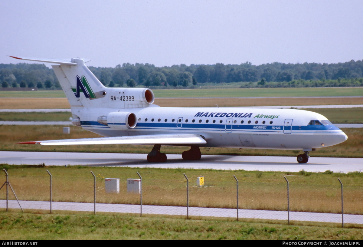 Aircraft Photo of RA-42389 | Yakovlev Yak-42D | Makedonija Airways | AirHistory.net #470146