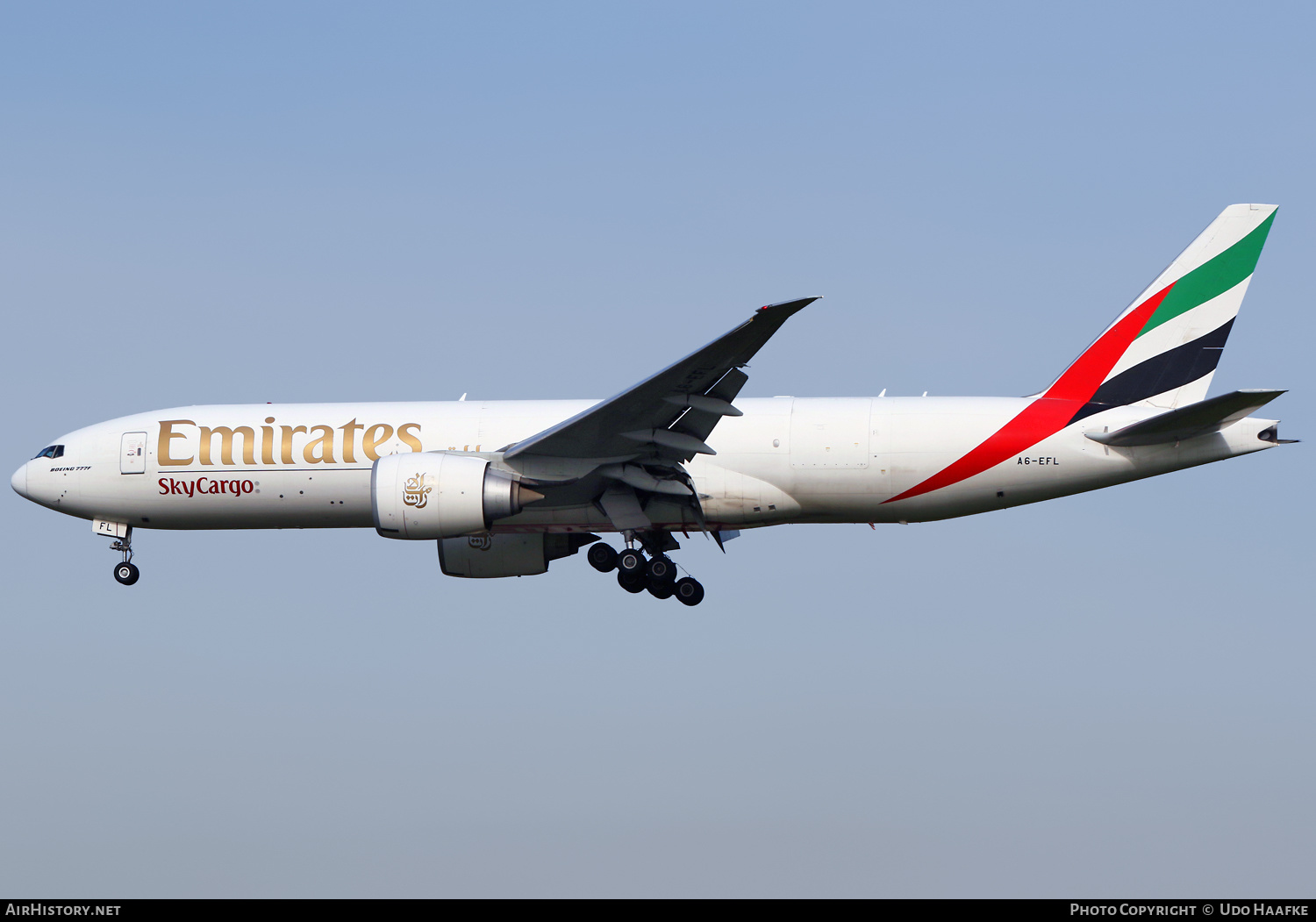 Aircraft Photo of A6-EFL | Boeing 777-F1H | Emirates SkyCargo | AirHistory.net #470196