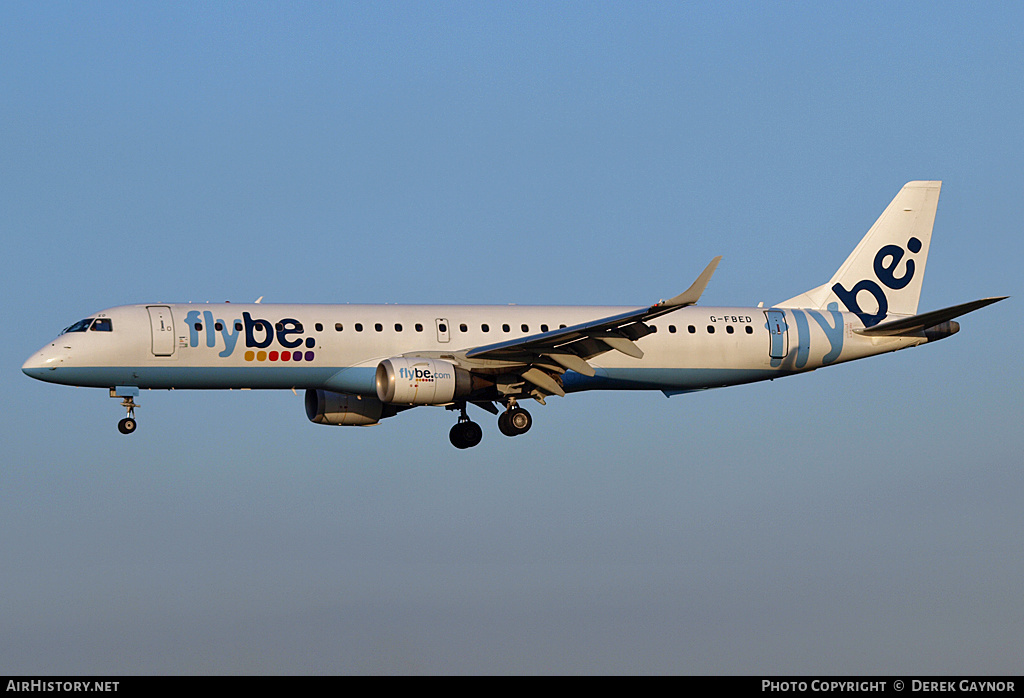 Aircraft Photo of G-FBED | Embraer 195LR (ERJ-190-200LR) | Flybe | AirHistory.net #470350