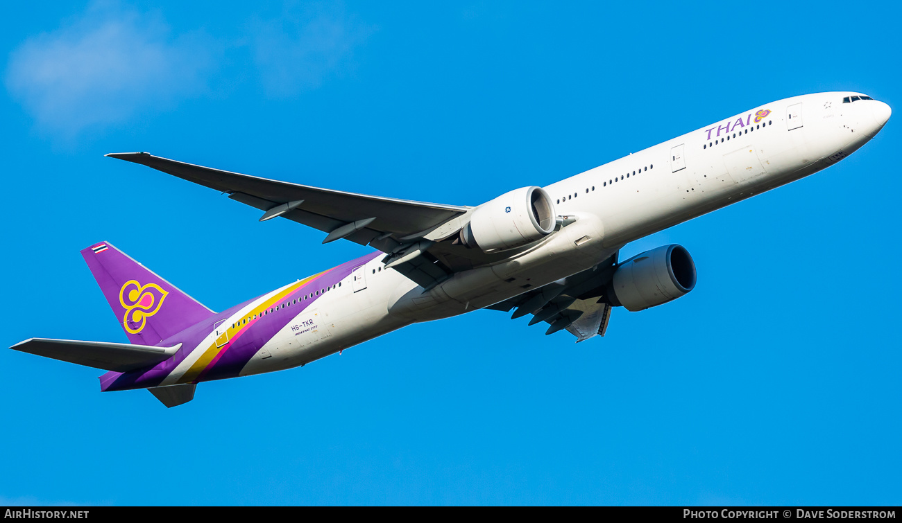 Aircraft Photo of HS-TKR | Boeing 777-3AL/ER | Thai Airways International | AirHistory.net #470429