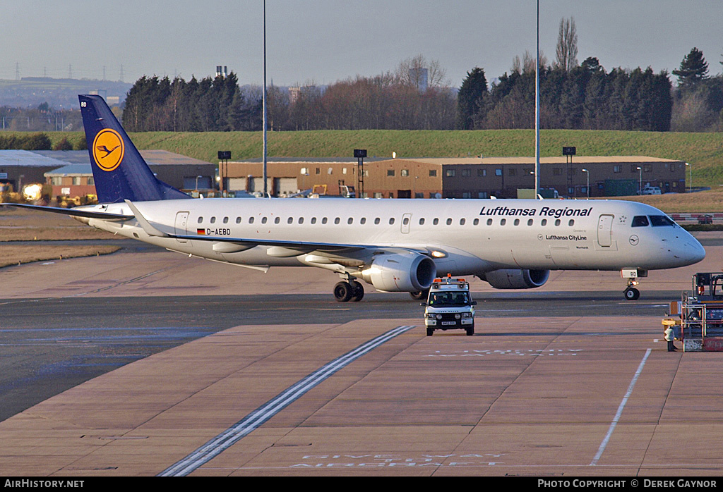 Aircraft Photo of D-AEBD | Embraer 195LR (ERJ-190-200LR) | Lufthansa Regional | AirHistory.net #470467