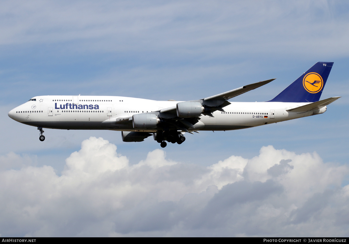 Aircraft Photo of D-ABYU | Boeing 747-830 | Lufthansa | AirHistory.net #470510
