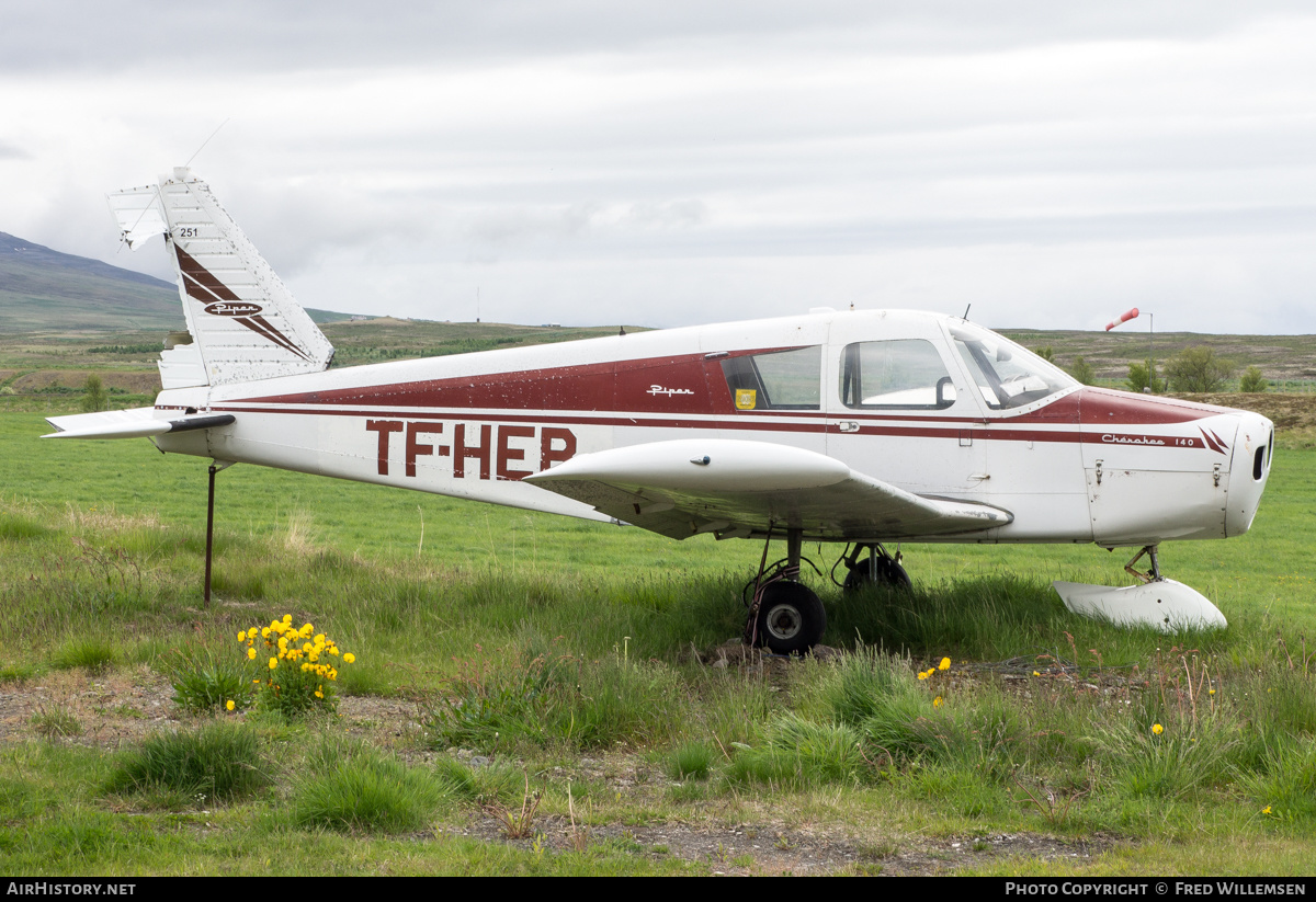 Aircraft Photo of TF-HER | Piper PA-28-140 Cherokee | AirHistory.net #470654