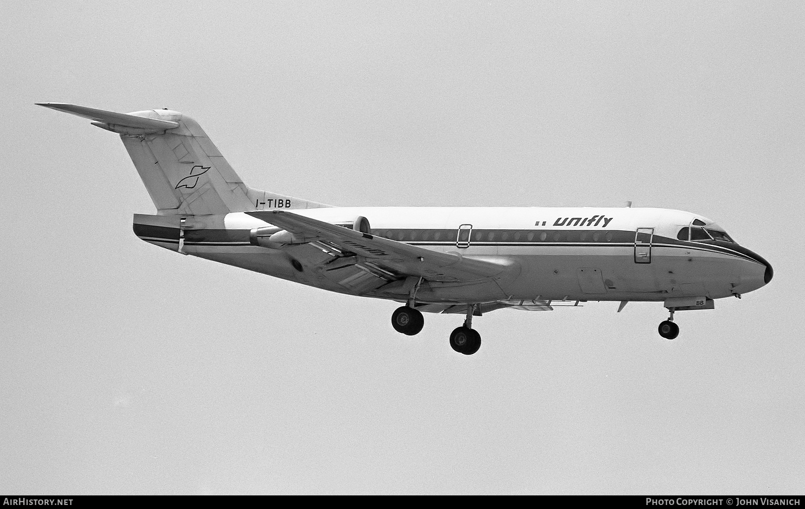 Aircraft Photo of I-TIBB | Fokker F28-1000 Fellowship | Unifly | AirHistory.net #470711
