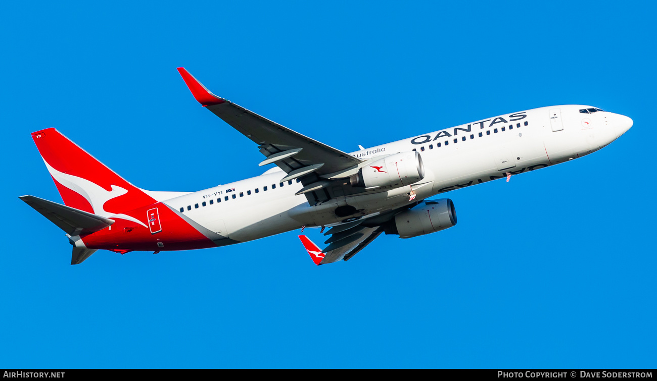 Aircraft Photo of VH-VYI | Boeing 737-838 | Qantas | AirHistory.net #470740