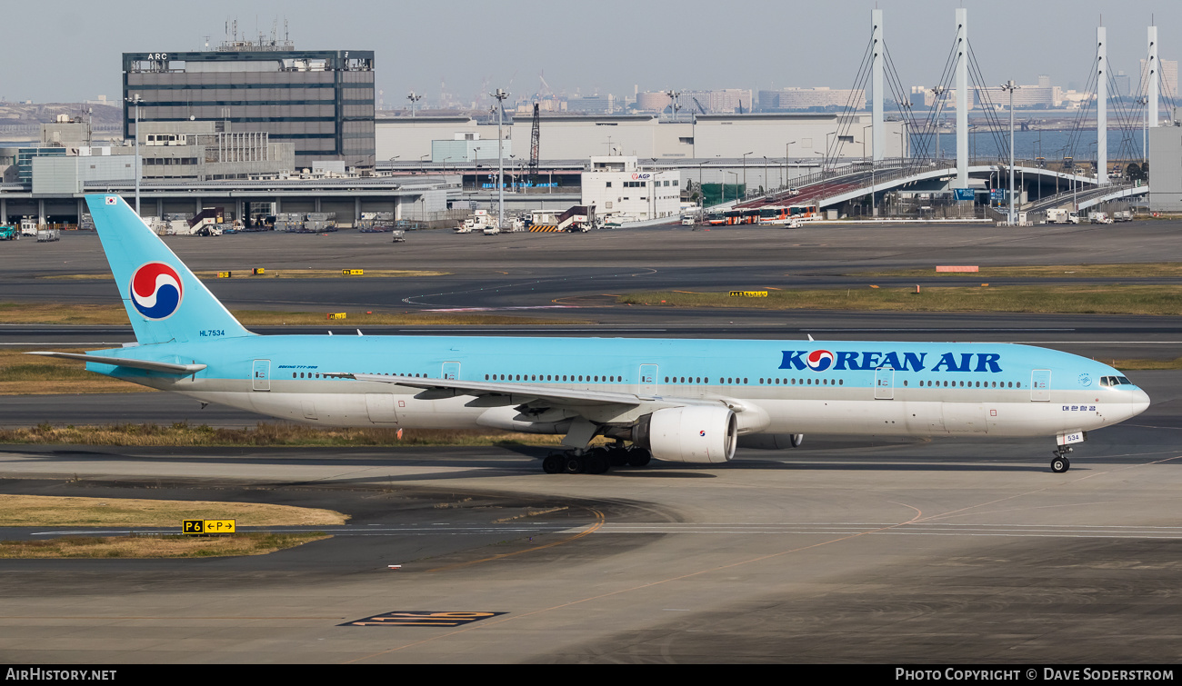 Aircraft Photo of HL7534 | Boeing 777-3B5 | Korean Air | AirHistory.net #470751