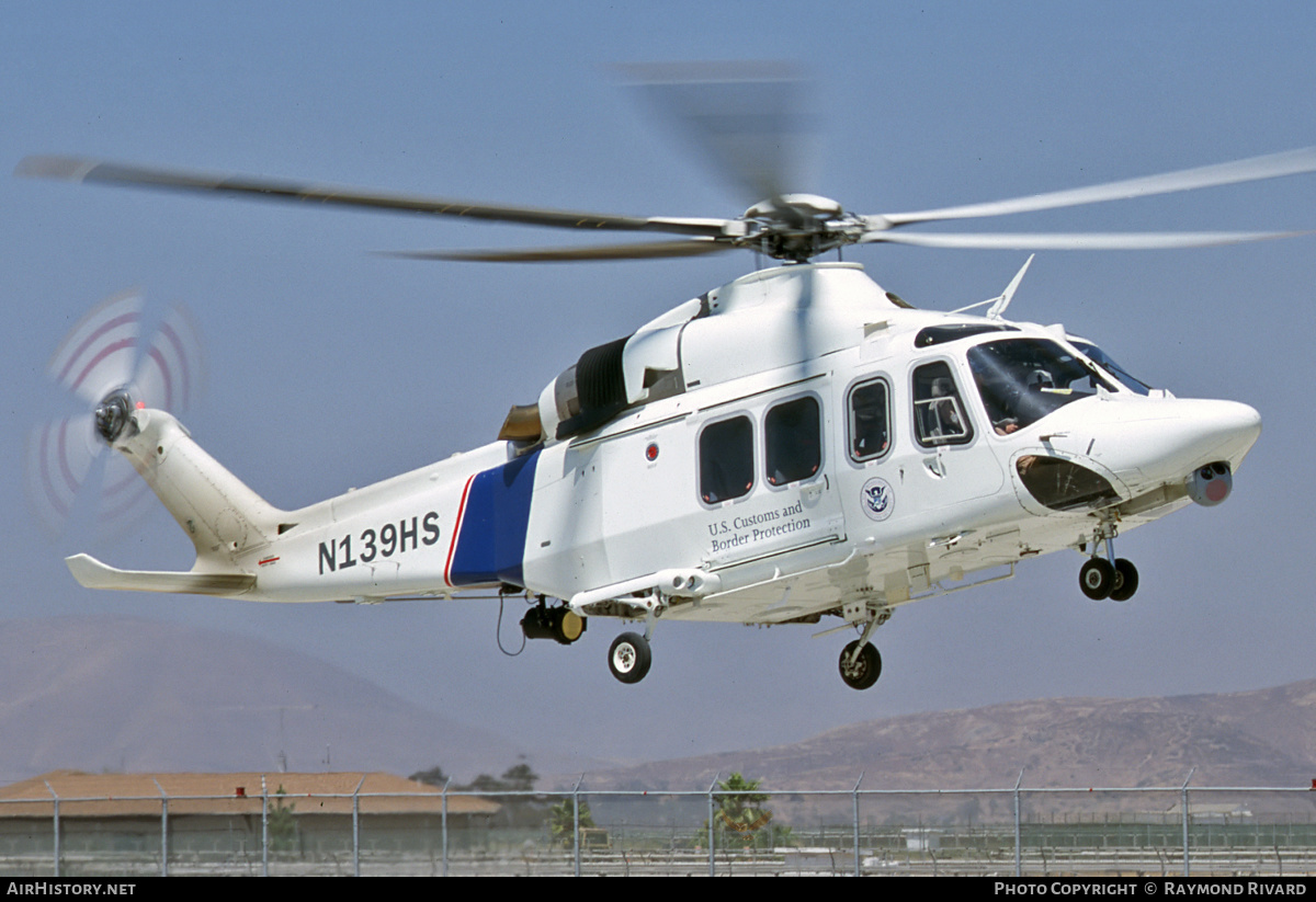 Aircraft Photo of N139HS | AgustaWestland AW-139 | USA - Customs | AirHistory.net #470869