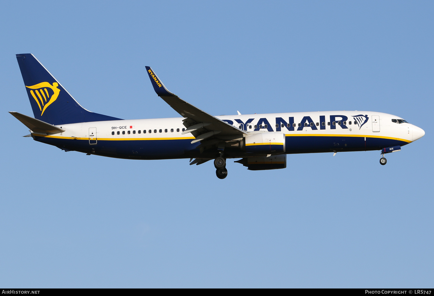 Aircraft Photo of 9H-QCE | Boeing 737-8AS | Ryanair | AirHistory.net #470901