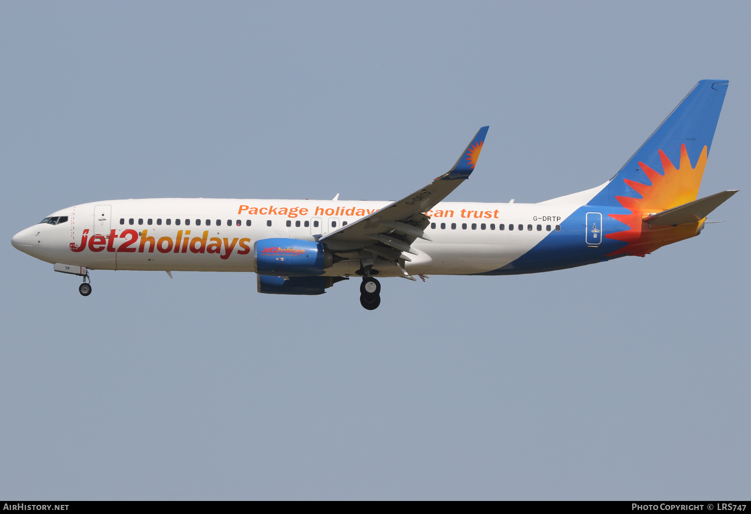 Aircraft Photo of G-DRTP | Boeing 737-8AL | Jet2 Holidays | AirHistory.net #470916
