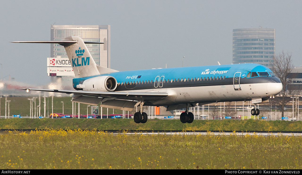 Aircraft Photo of PH-OFE | Fokker 100 (F28-0100) | KLM Cityhopper | AirHistory.net #470937