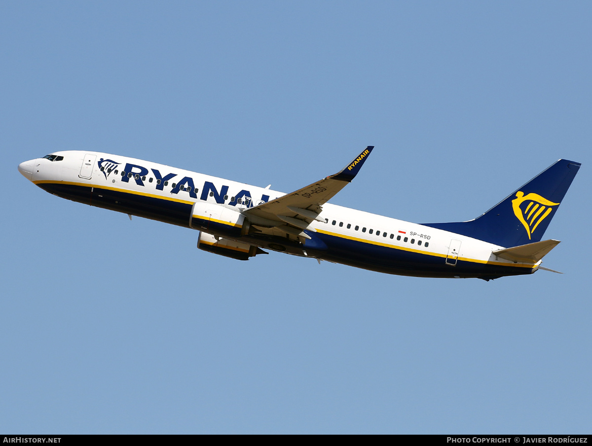 Aircraft Photo of SP-RSD | Boeing 737-800 | Ryanair | AirHistory.net #470963