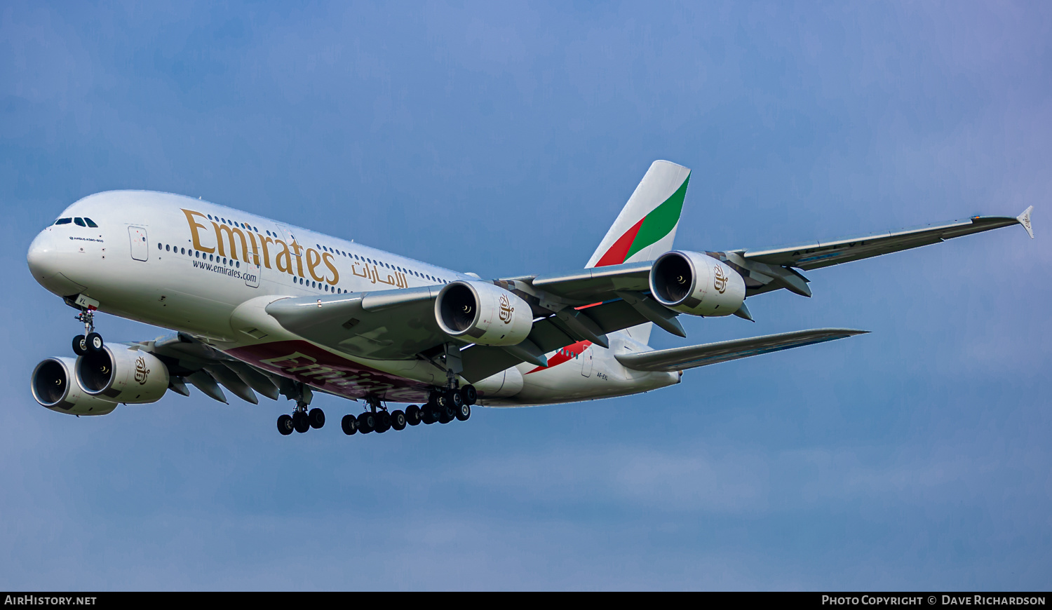 Aircraft Photo of A6-EVL | Airbus A380-842 | Emirates | AirHistory.net #471031