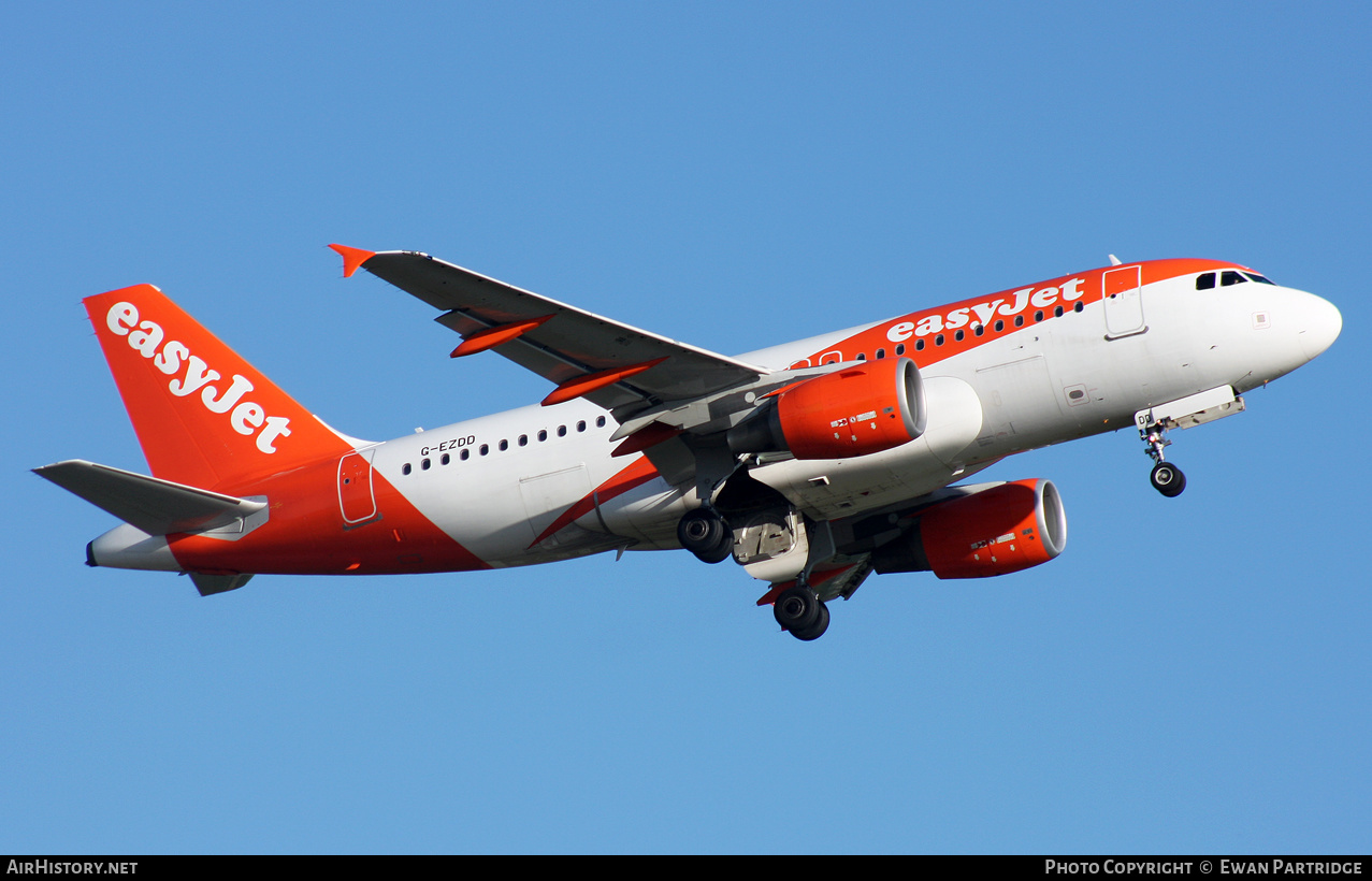 Aircraft Photo of G-EZDD | Airbus A319-111 | EasyJet | AirHistory.net #471040