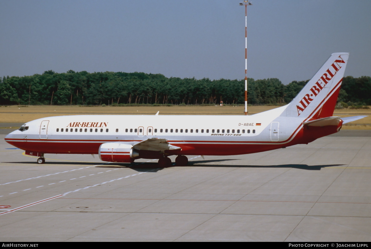 Aircraft Photo of D-ABAE | Boeing 737-46J | Air Berlin | AirHistory.net #471095
