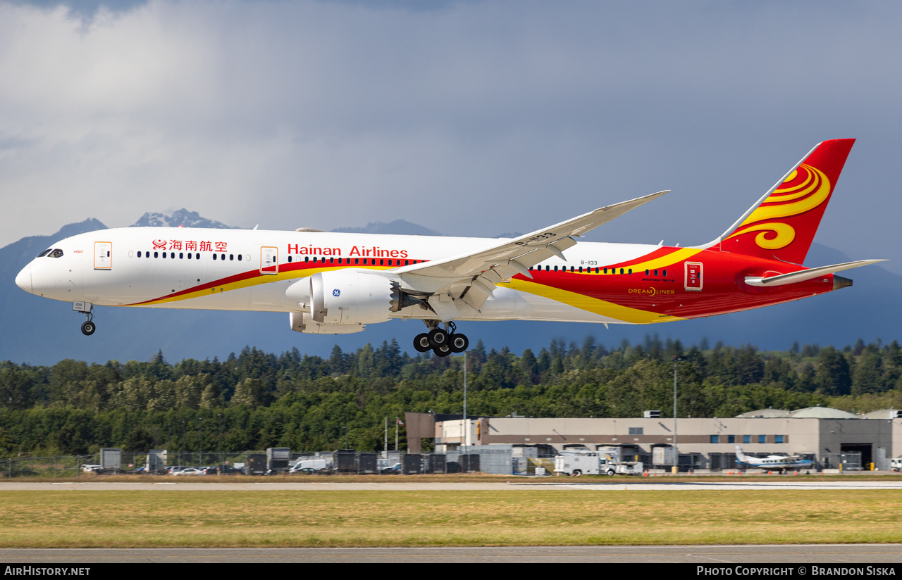 Aircraft Photo of B-1133 | Boeing 787-9 Dreamliner | Hainan Airlines | AirHistory.net #471137