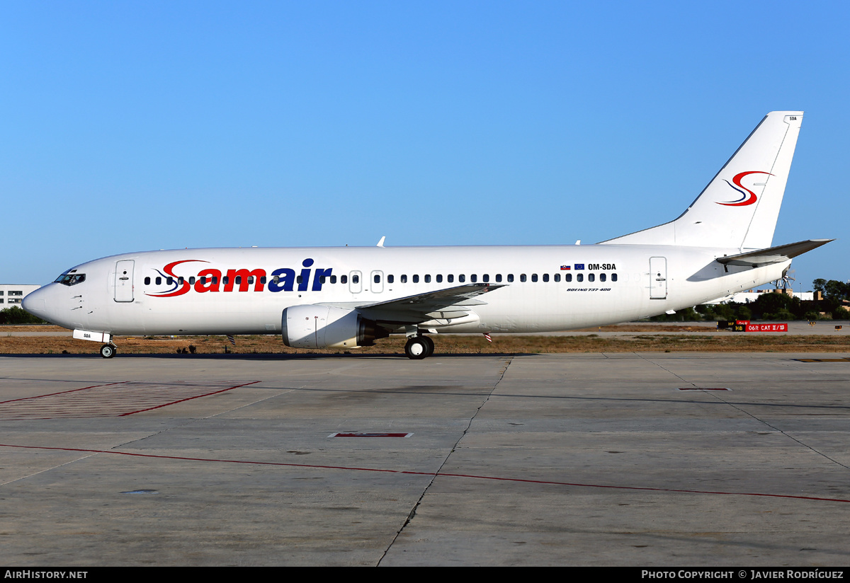 Aircraft Photo of OM-SDA | Boeing 737-476 | Samair | AirHistory.net #471183