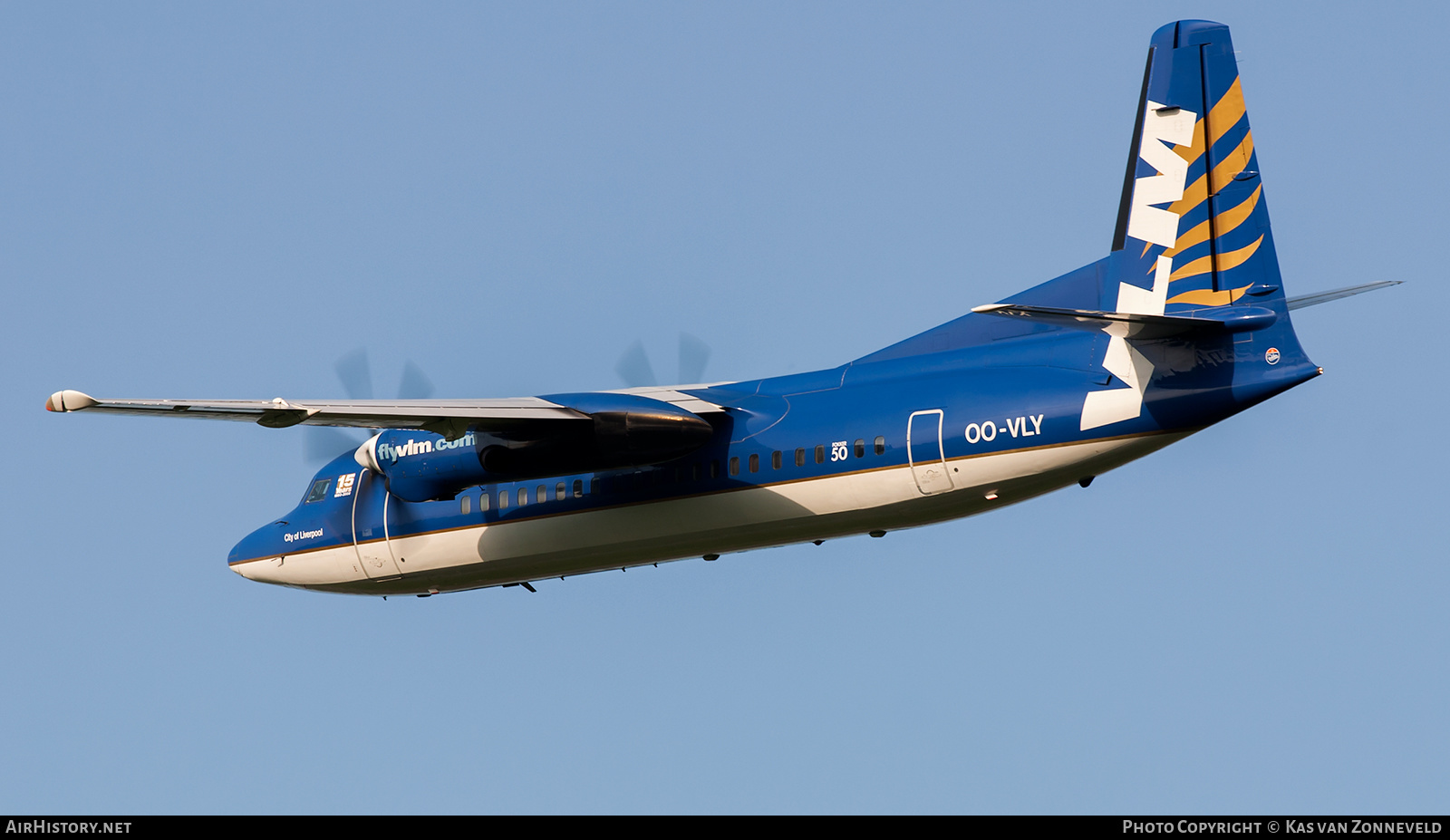 Aircraft Photo of OO-VLY | Fokker 50 | VLM Airlines | AirHistory.net #471446