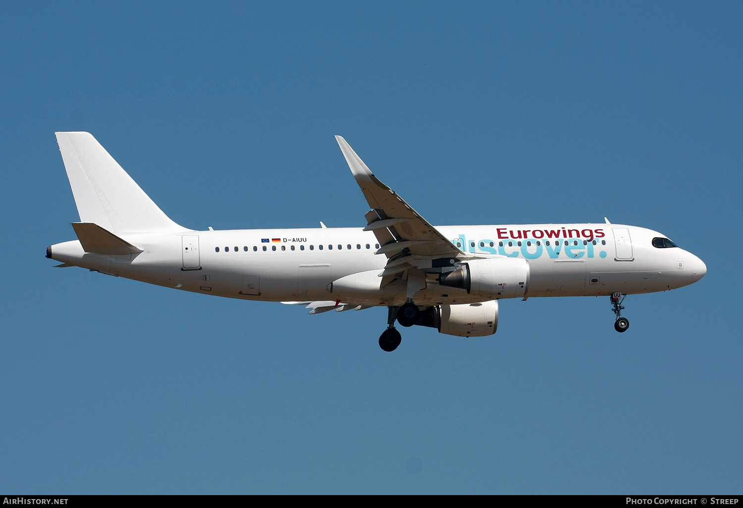 Aircraft Photo of D-AIUU | Airbus A320-214 | Eurowings Discover | AirHistory.net #471462