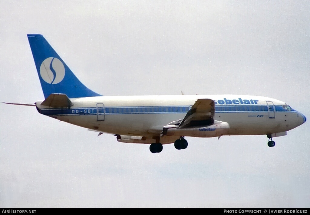 Aircraft Photo of OO-SBT | Boeing 737-229/Adv | Sobelair | AirHistory.net #471752