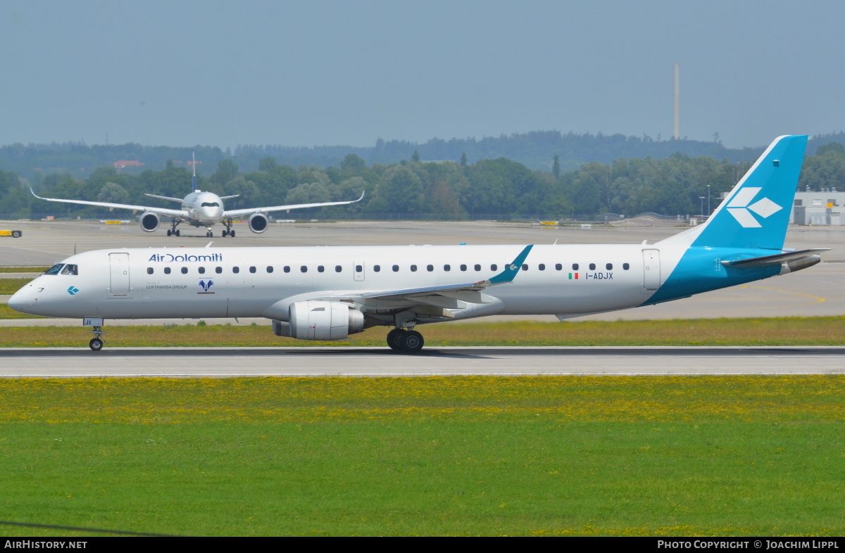 Aircraft Photo of I-ADJX | Embraer 195LR (ERJ-190-200LR) | Air Dolomiti | AirHistory.net #471763