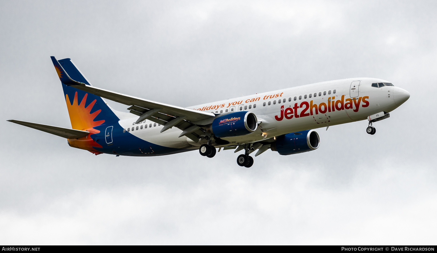 Aircraft Photo of G-GDFD | Boeing 737-8K5 | Jet2 Holidays | AirHistory.net #471785