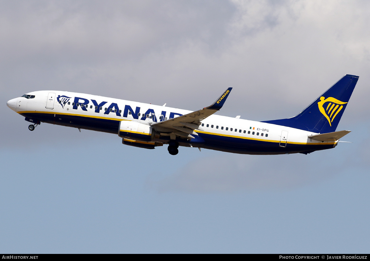 Aircraft Photo of EI-DPG | Boeing 737-8AS | Ryanair | AirHistory.net #471787