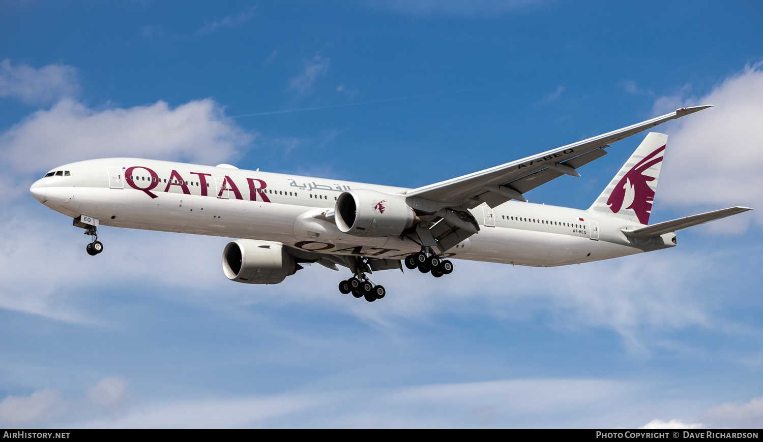 Aircraft Photo of A7-BEQ | Boeing 777-300/ER | Qatar Airways | AirHistory.net #471830
