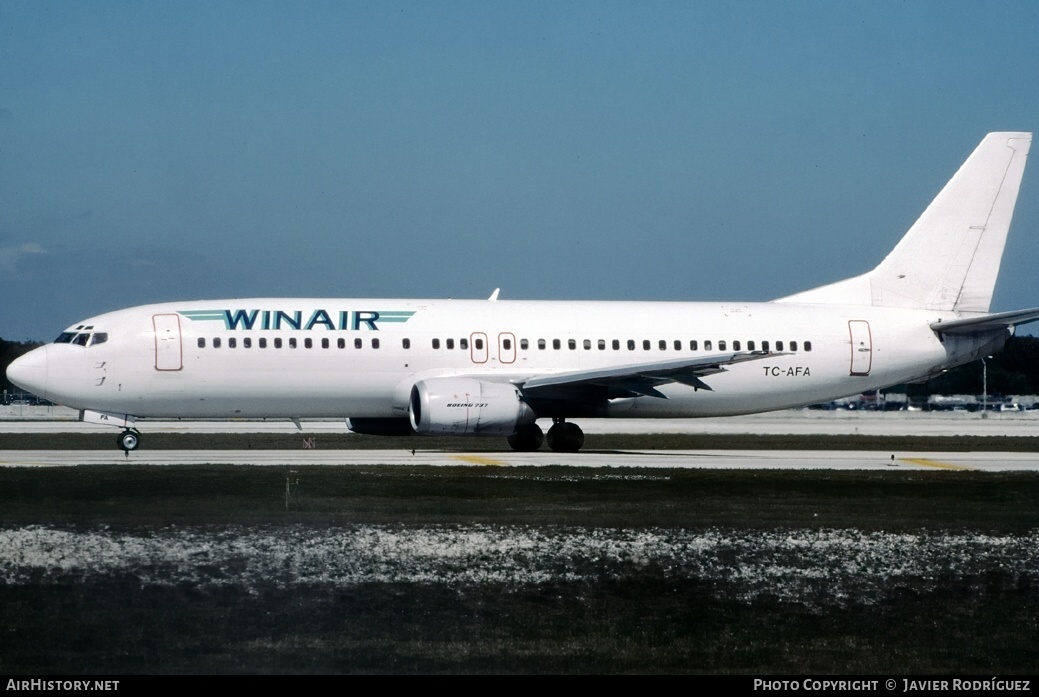 Aircraft Photo of TC-AFA | Boeing 737-4Q8 | WinAir | AirHistory.net #471978