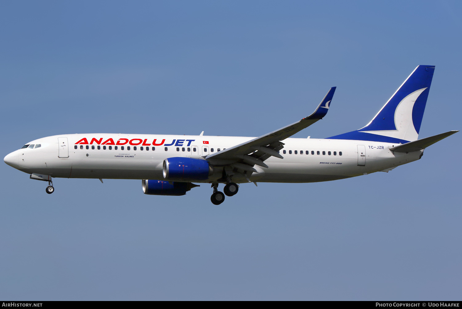 Aircraft Photo of TC-JZR | Boeing 737-8JP | AnadoluJet | AirHistory.net #471992