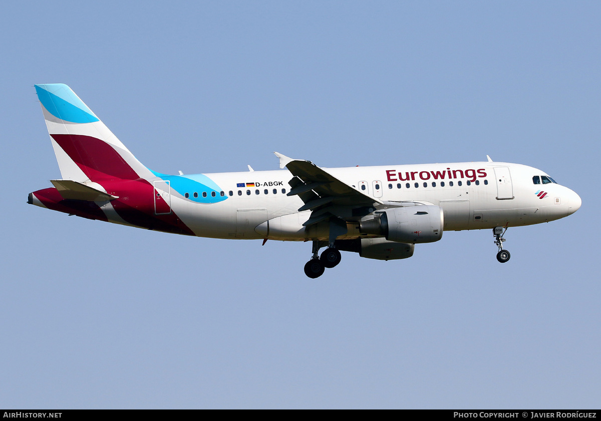 Aircraft Photo of D-ABGK | Airbus A319-112 | Eurowings | AirHistory.net #472037