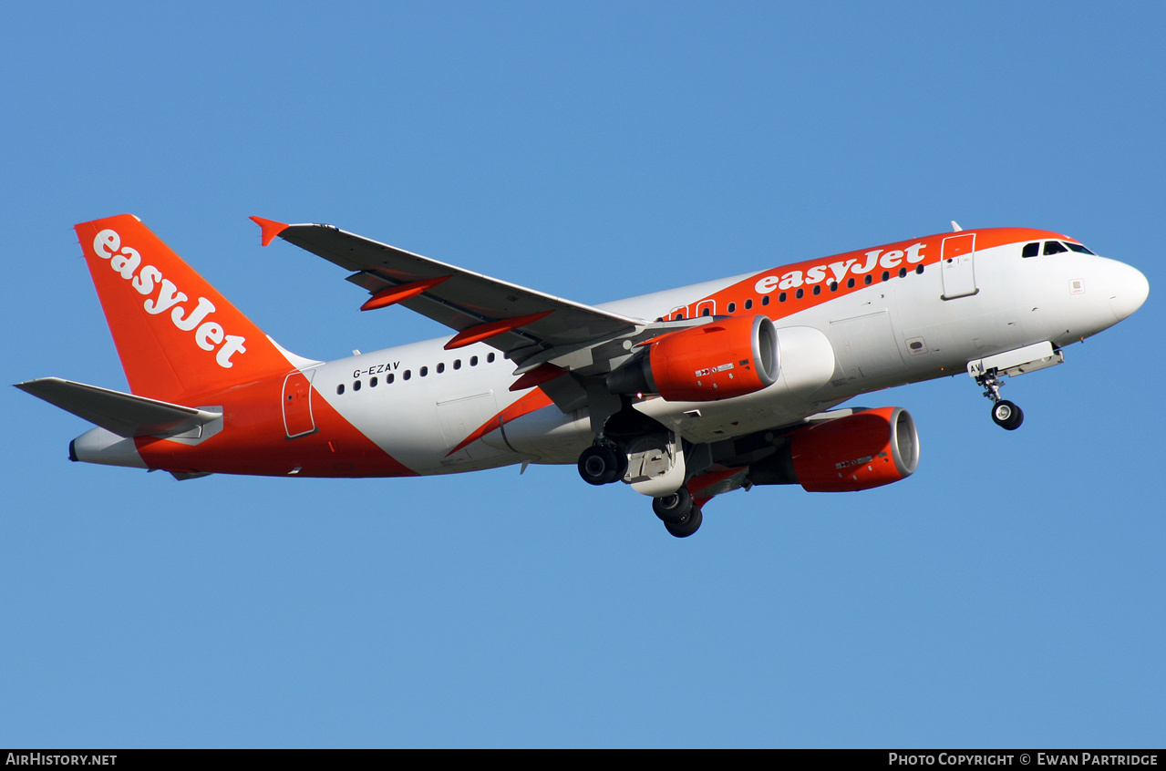 Aircraft Photo of G-EZAV | Airbus A319-111 | EasyJet | AirHistory.net #472056