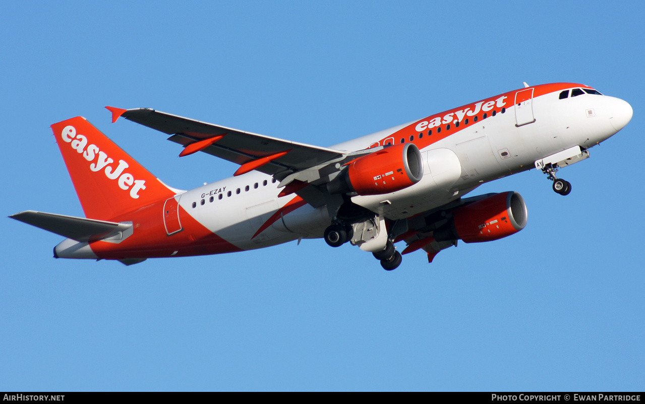 Aircraft Photo of G-EZAY | Airbus A319-111 | EasyJet | AirHistory.net #472057