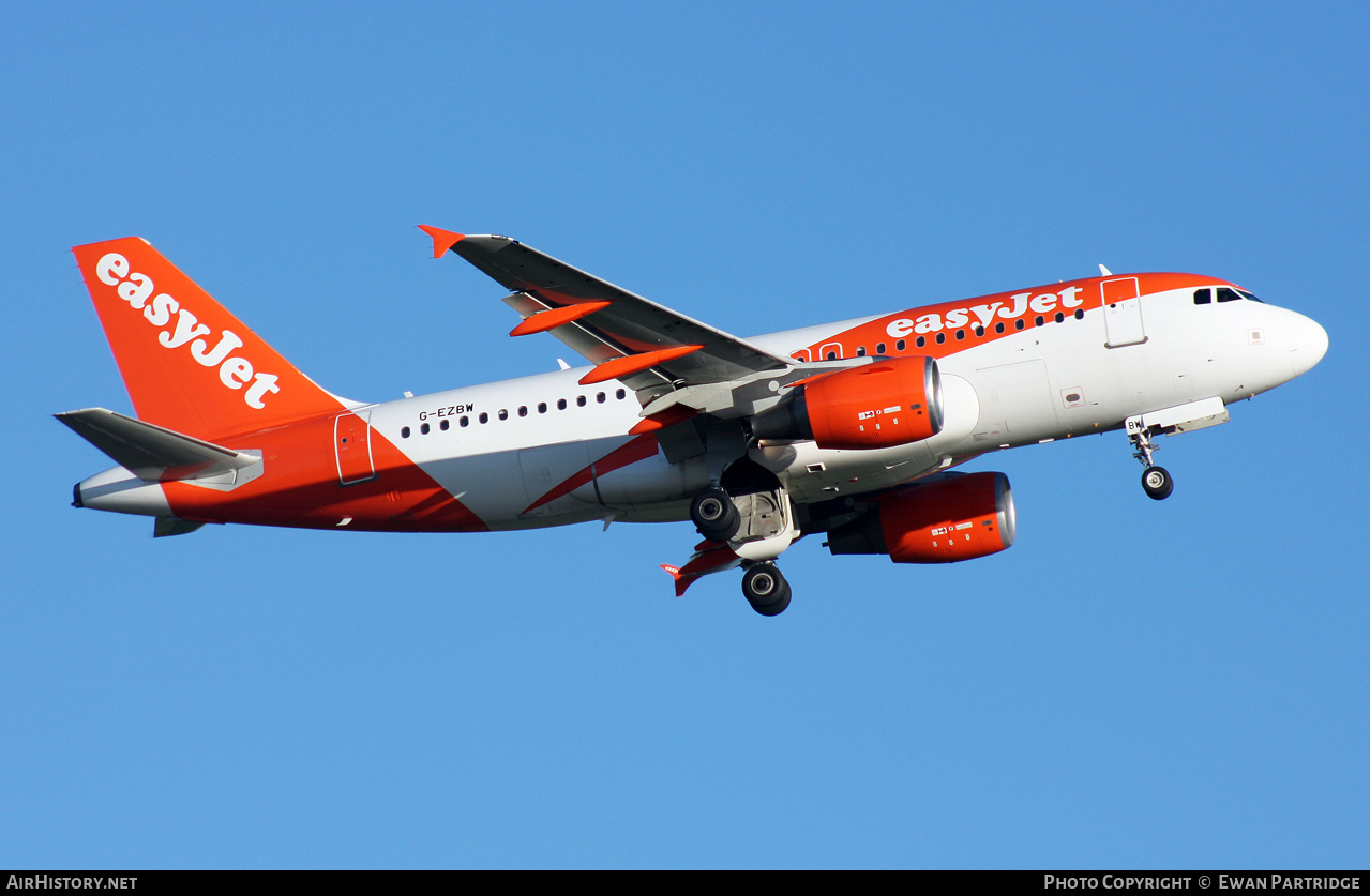 Aircraft Photo of G-EZBW | Airbus A319-111 | EasyJet | AirHistory.net #472058