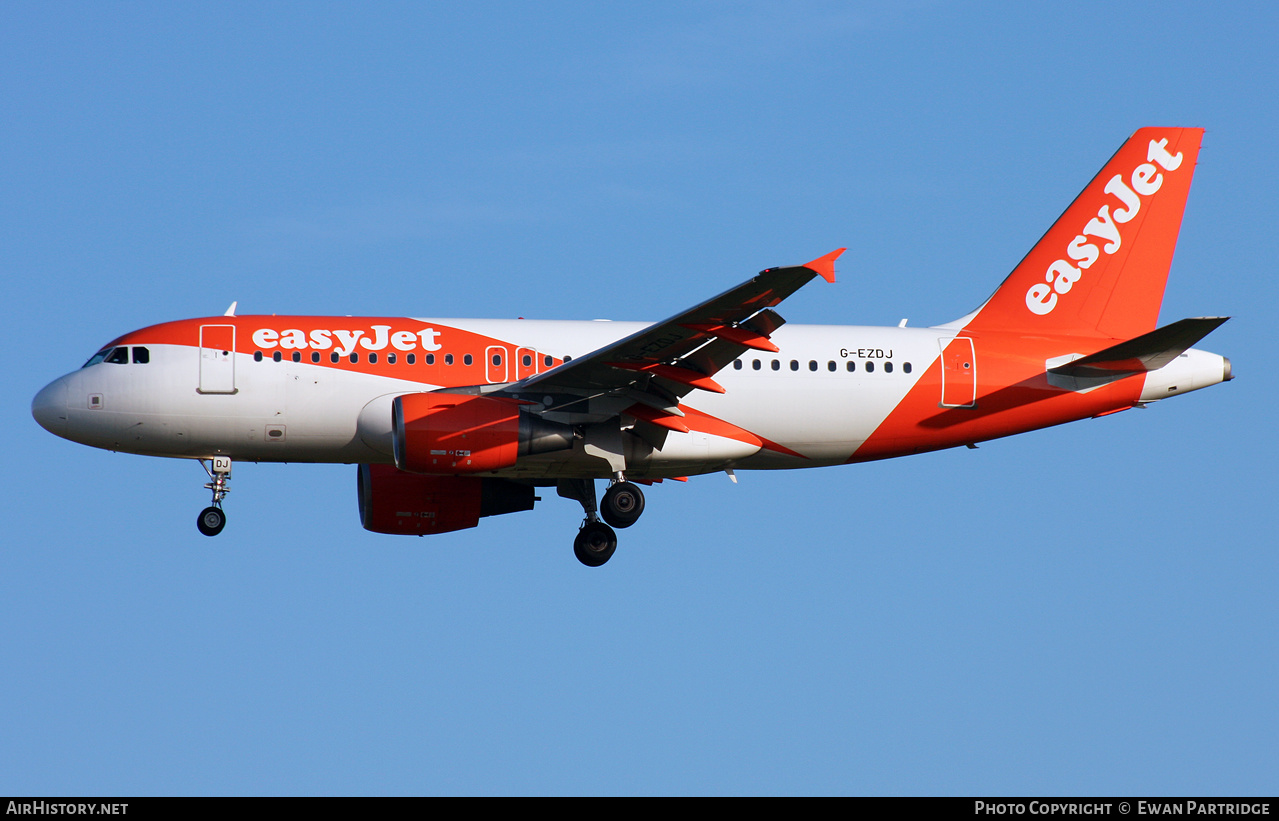 Aircraft Photo of G-EZDJ | Airbus A319-111 | EasyJet | AirHistory.net #472079