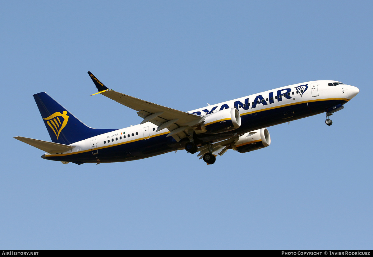 Aircraft Photo of EI-HGP | Boeing 737-8200 Max 200 | Ryanair | AirHistory.net #472091